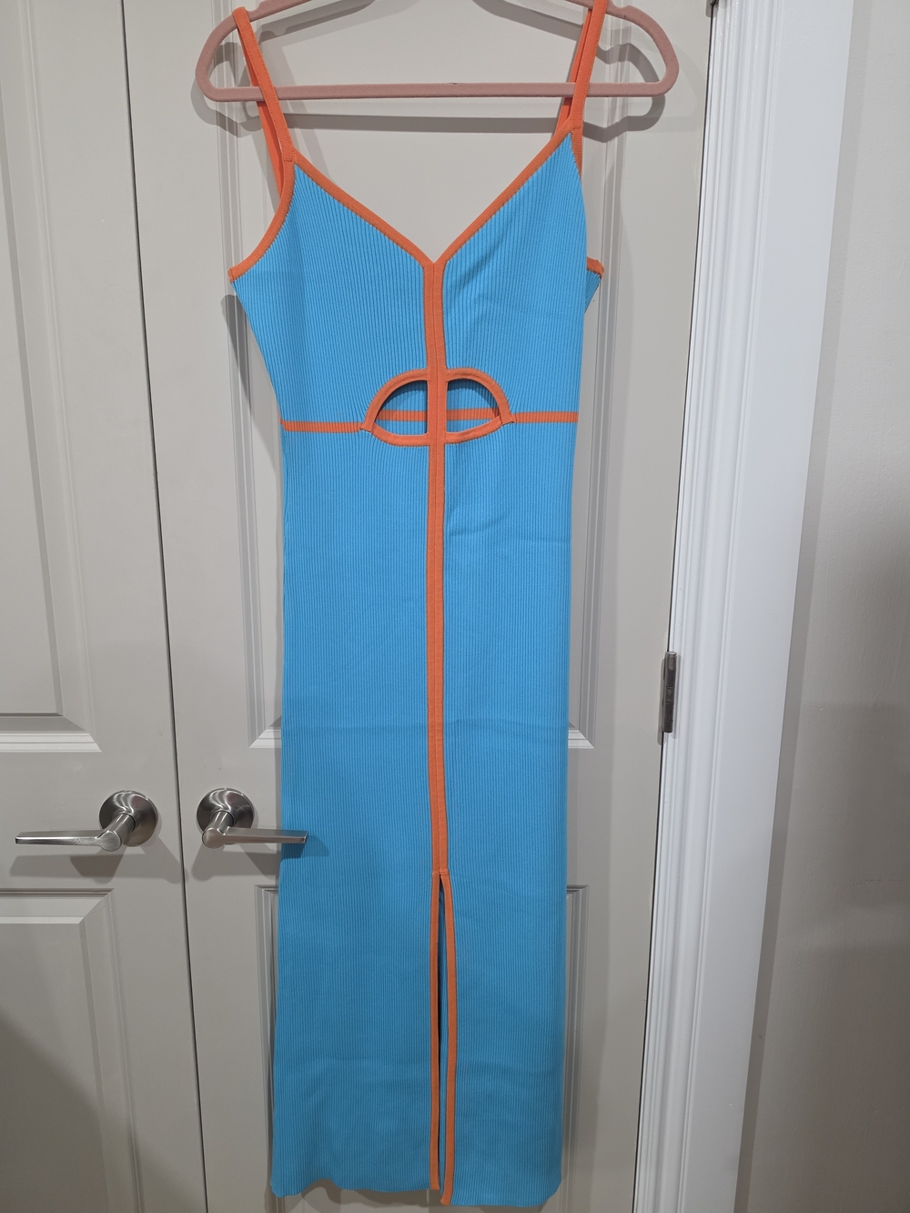 Anthro x Siempre Knit Contrast Midi Dress L NWT - Picture 3 of 9